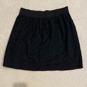 Aqua black eyelet skirt, size S